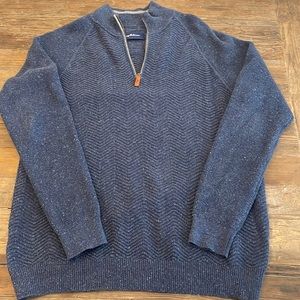 Tommy Bahama Half Zip Pullover Sweater Cashmere Blend Size M, Great Condition